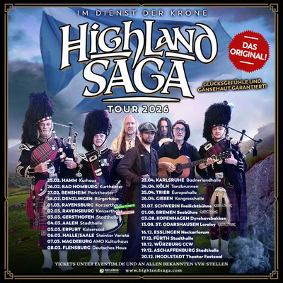 Highland Saga Show live, Scottish Music, Scotland, Schottische Musik, Dudelsack, Bagpipe, Music Show, 