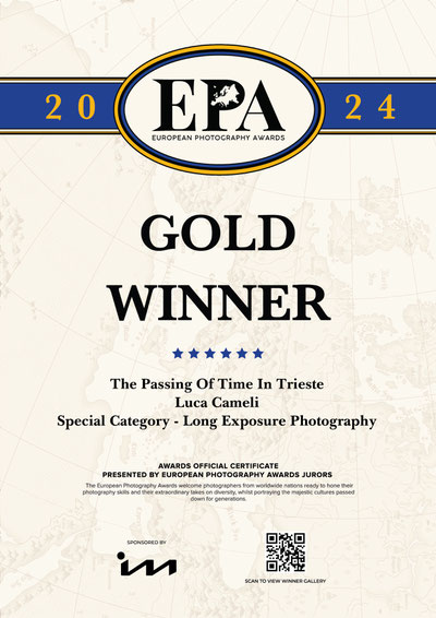 European Photography Awards 2024 Certificate Gold Winner ~ The Passing Of Time In Trieste. © Luca Cameli Photographer