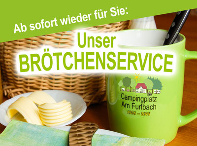 Externer Brötchenservice für unsere Campinggäste