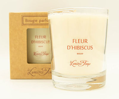bougie fleur d'hibiscus