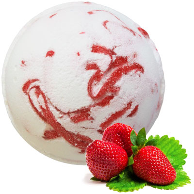 bombe de bain parfum fraise