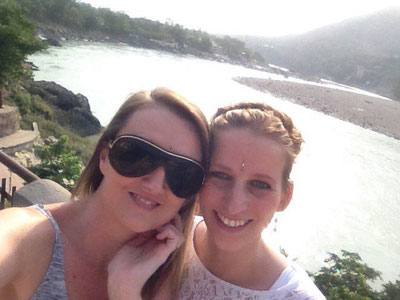 Together with my dear friend Sarah, at the Mother Ganges, India