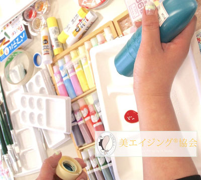 アートセラピーワークショップの画材
