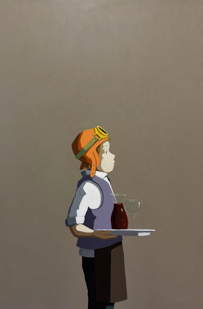 the waiter - Acryl auf Leinwand, 120x80cm, 2026 | verkauft