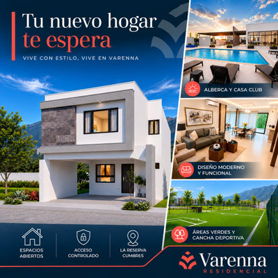 Varenna Residencial Zona Cumbres Reserva Excelentes aminidades