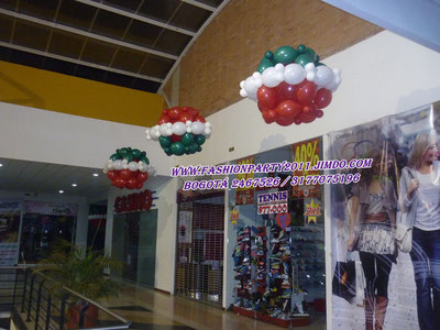 Decoracion en globos con aire e inflados con helio en bogota domicilios