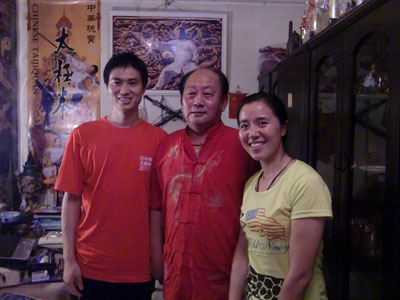 2012年7月　上海の杜永勝先生と上海武術院の田さんと太極拳交流をしました。