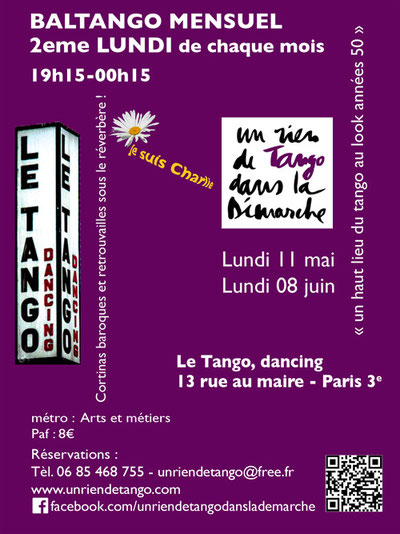 Bal tango le 11 mai rue au maire