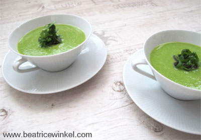 vegane Erbsen-Paprika-Suppe