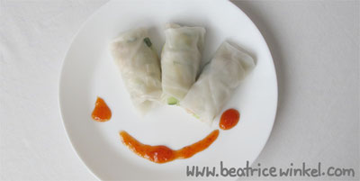 vegane Reispapierröllchen