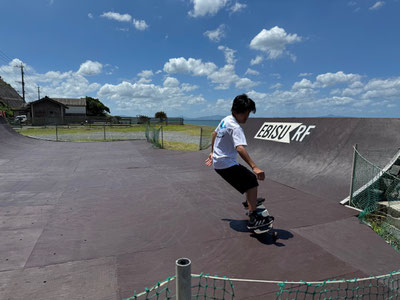 暑い中だけど引き待ちでSK8～