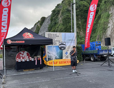 鹿児島本土初のプロサーファー 米山珠波瑠さん16才!プレゼンテーターもありがとうございました。これからが楽しみですね。