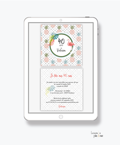 Invitation Anniversaire Femme Ananas Et Flamant Rose Pdf Numerique Faire Part Naissance Faire Part Bapteme Et Invitation Anniversaire Adulte La Boite A Faire Part Invitation Anniversaire Femme Ananas Et Flamant Rose Pdf Numerique Faire Part Naissance Faire Part Bapteme Et Invitation Anniversaire Adulte La Boite A Faire Part