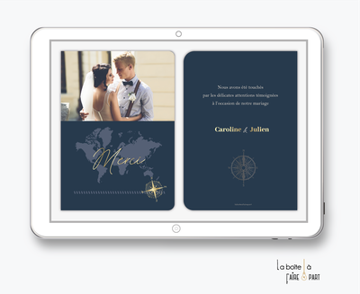 carte de remerciements mariage numérique-electronique-digital-rock-rock and roll-guitare-electrique-vinyle-concert-guirlande
