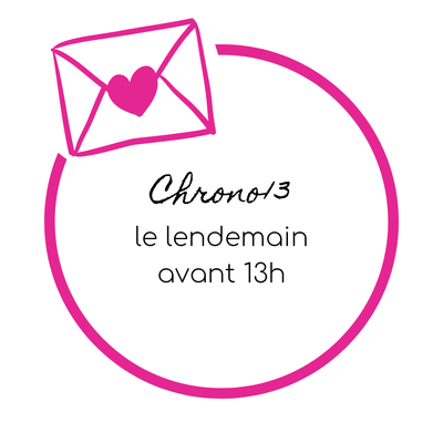 Une livraison plus rapide enfin! traitement de votre commande en Chron13 J+1 lendemain avant 13 h