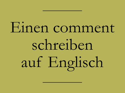 comment schreiben auf Englisch