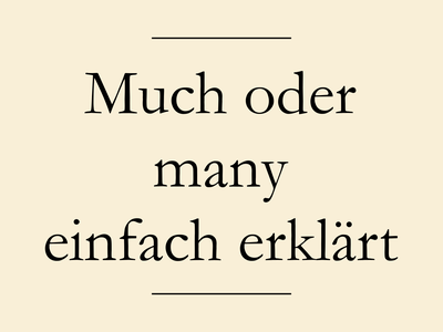 much oder many