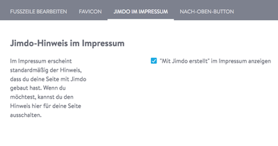 Bild: Jimdo Impressumsbox ausblenden
