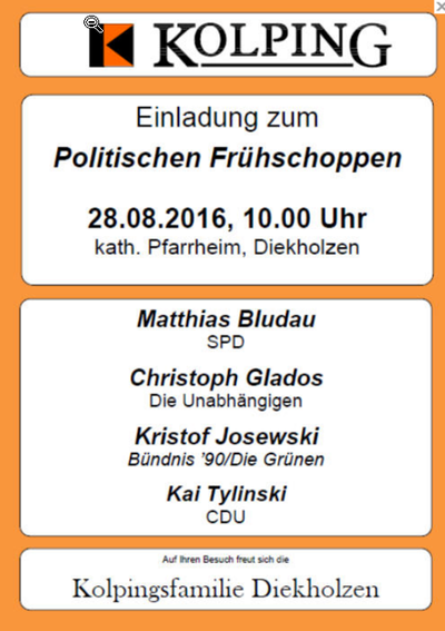Politische Frühschoppen 2016 Diekholzen
