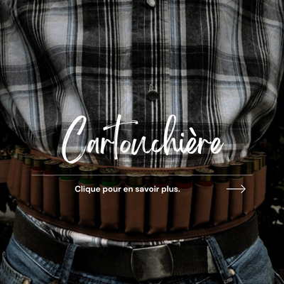 CARTOUCHIERE CHASSE CUIR CHASSEUR