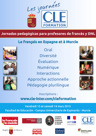 Affiche des Journées CLE Formation à Murcie - 2015