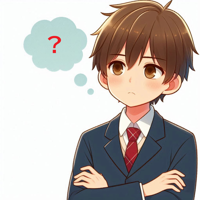 英語の難問に悩む少年のイメージイラスト