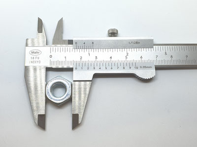 Messschieber ablesen, Schieblehre ablesen, Außenmessung, Außendurchmesser, Durchmesser messen