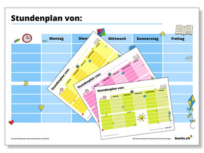 Stundenplan von bunts.ch. Bild: TUDOR DIALOG