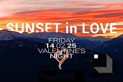 Romantik in den Bergen: Sunset in Love im Cubus Restaurant in Meran 2000 in Südtirol