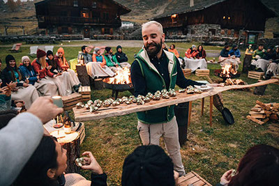 Törggelen beim Eishof im Pfossental im Schnalstal in Südtirol