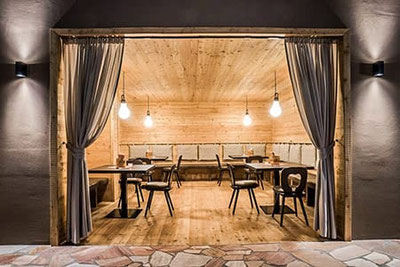 Blick in die schöne Stube vom Trametsch - Restaurant & Pizzeria in Milland, Brixen in Südtirol