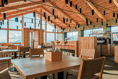 Blick auf das Restaurant Ansitz Kematen in Klobenstein am Ritten
