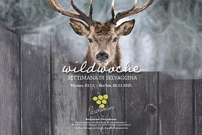 Arôme Restaurant & Café in Bozen: stilvolles Ambiente mit Galerie-Wänden, eleganten Tischen, Blumendeko, moderner Bar und gemütlicher Beleuchtung
