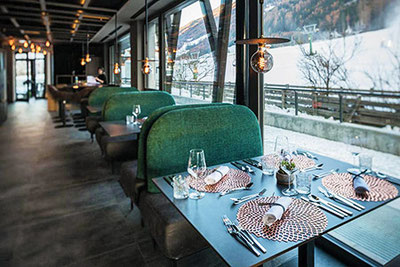Vista dello Stochas Food & Drinks: Ristorante & Bar a Cadipietra in Valle Aurina in Alto Adige