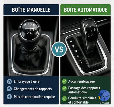 Comparaison entre une boîte de vitesses manuelle et une transmission automatique