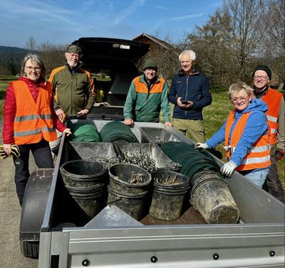 In Katzenbach wurde der Amphibienzaun mit vereinten Kräften inzwischen wieder abgebaut.