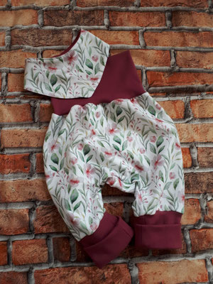 Pumphose "floral", mit passendem Halstuch, French Terry, Wunschgröße, Setpreis ab 29,00 Euro   Best.-Nr. 22071