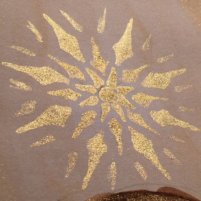 Sternskizze achtzackig, Gold