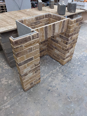 Lambeth Yellow Multi 4 piece with enhanced brick pillars_pre-install