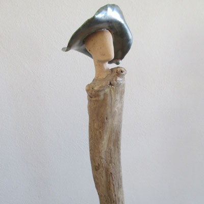 Schwemmholz mit Keramik, 62 cm