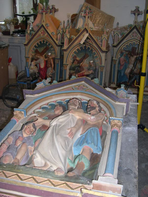 Restauration bois, plâtre, sculpture, bas relief...