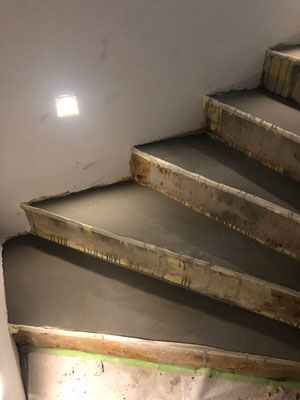 Treppengeländer Parkett Verlegung 