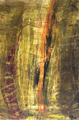 STURM I: 27x41cm, Acryl auf Papier - auf  KAPA fix aufgezogen, 2016