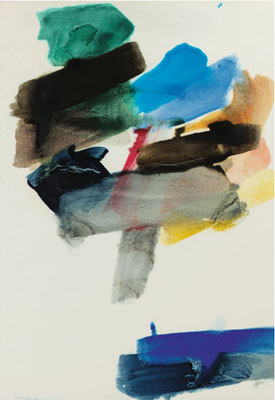 Gottfried Mairwöger, Wien V, 1976, Öl und Aquarell auf Papier, 88 x 62 cm - Sammlung Investkredit