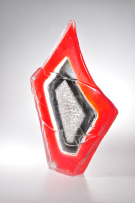 Rolf Brühlmann, gegossene Glasskulptur, Hotglass, Studioglas, blownaway