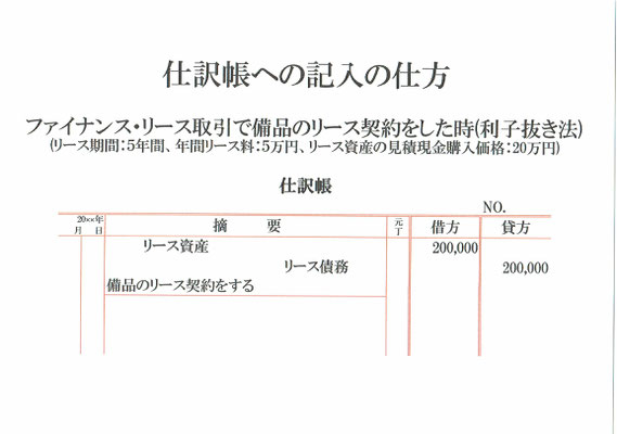 仕訳帳(リース資産･リース債務)