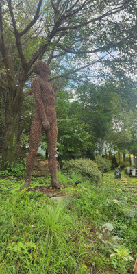 Brown man sculpture