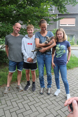 Socke wohnt mit Familie Gillmann und Katze Emmi im schönen Münster