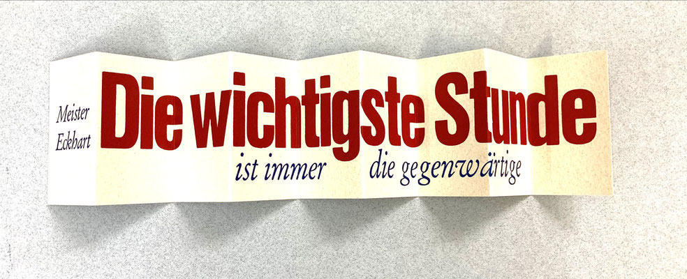  Meister Eckhart – Die wichtigste Stunde ist immer die gegenwärtige