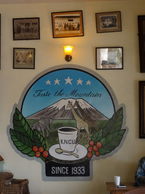 Wandbild im Cafe.